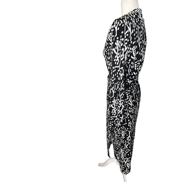 DVF Diane von Furstenberg xTarget MIDI Sea Spots Black Wrap Dress Size L… - Picture 5 of 12